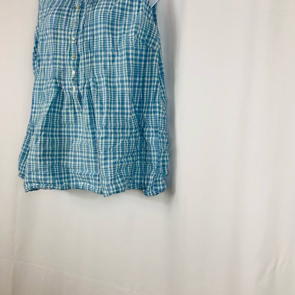 Preswick & Moore Cotton mother of pearl button front tank top 3X - Picture 10 of 14